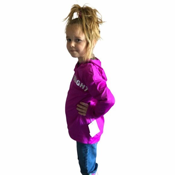 More Than Magic Shine Bright Hoodie Girls Small Sparkle Purple Pullover Long NWT - Picture 4 of 6